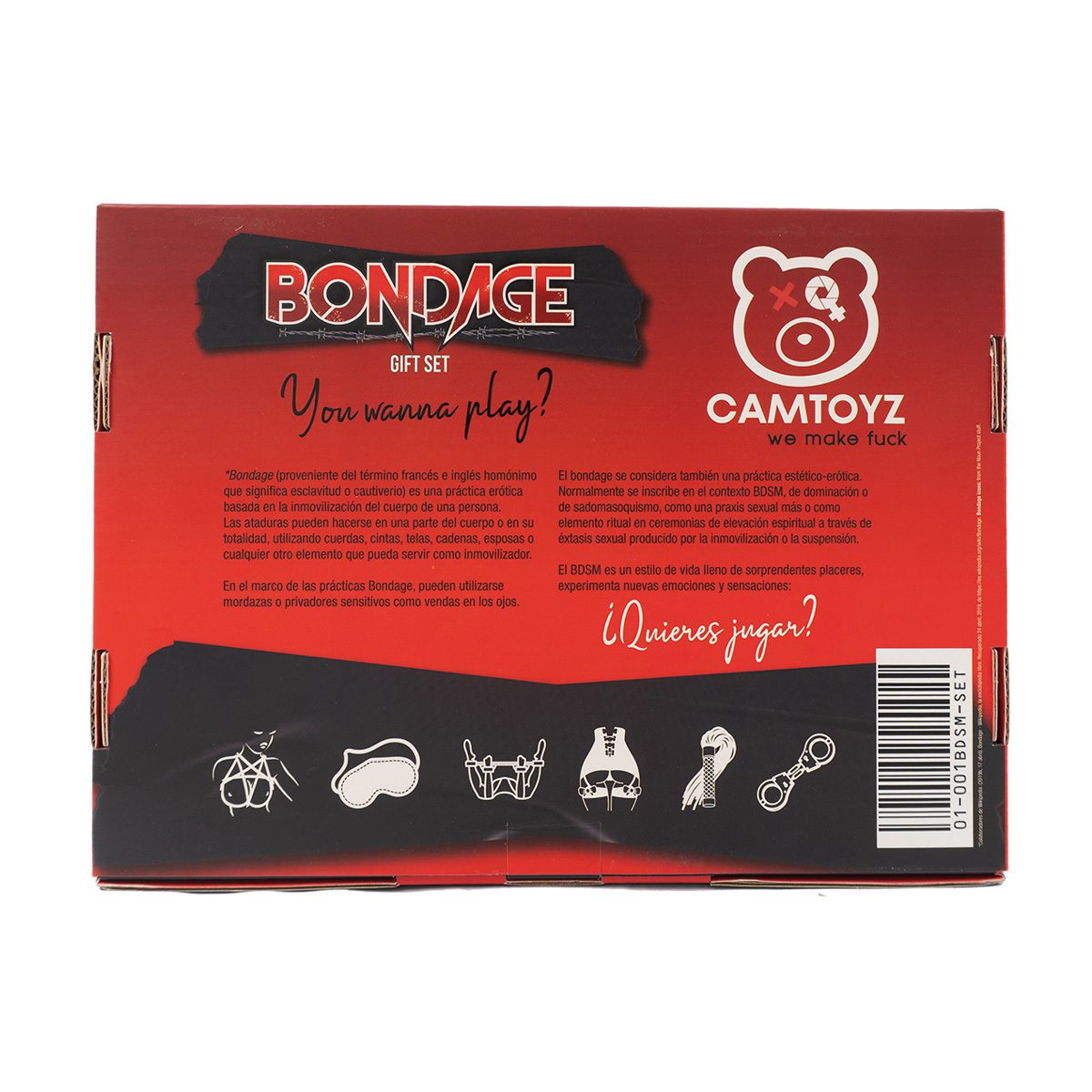 Kit Bondage BDSM Capri Rojo