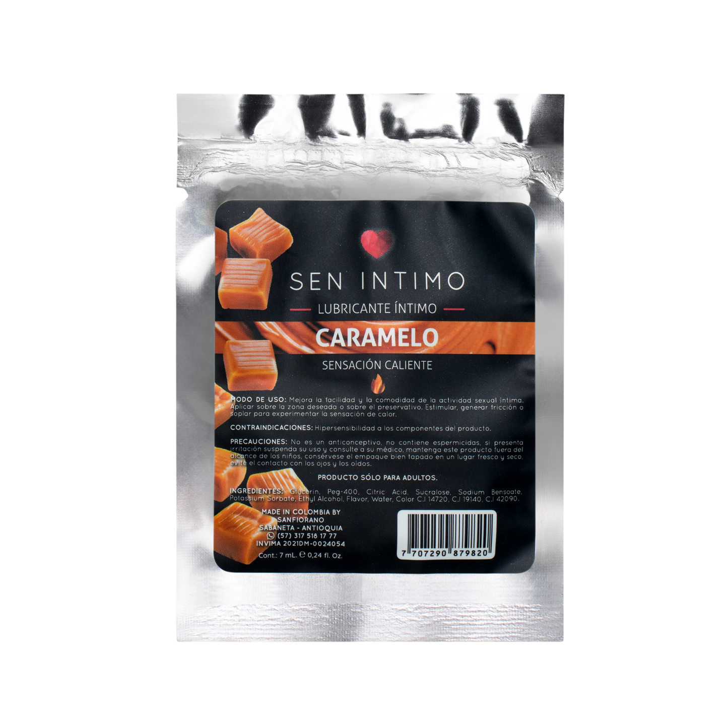 Lubricante Caliente Caramelo Sachet 7 ML