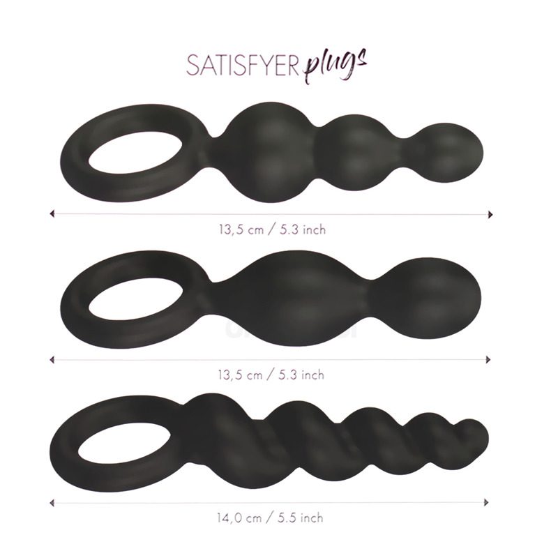 Set de Plugs Anales Satisfyer Negro