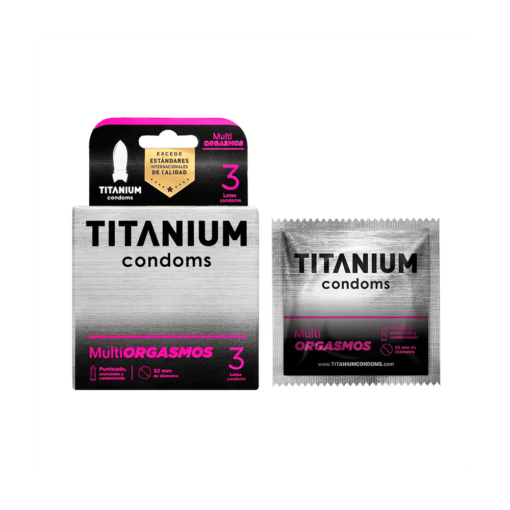 Condones Titanium Multiorgasmos x 3 Unidades
