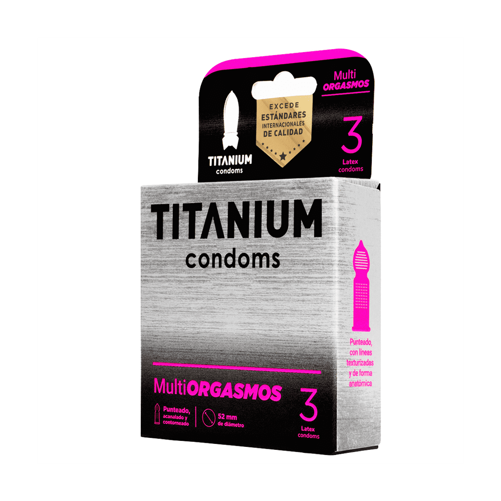 Condones Titanium Multiorgasmos x 3 Unidades