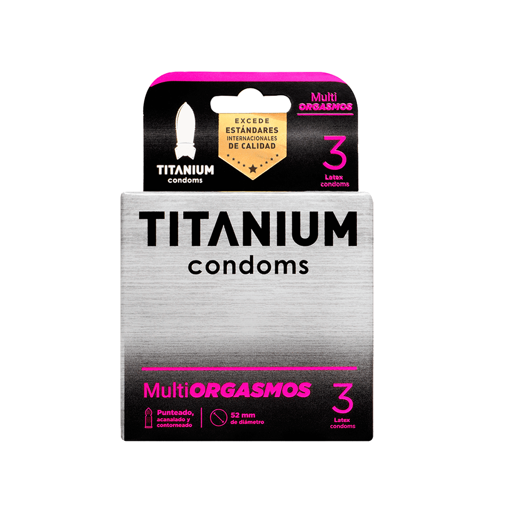 Condones Titanium Multiorgasmos x 3 Unidades