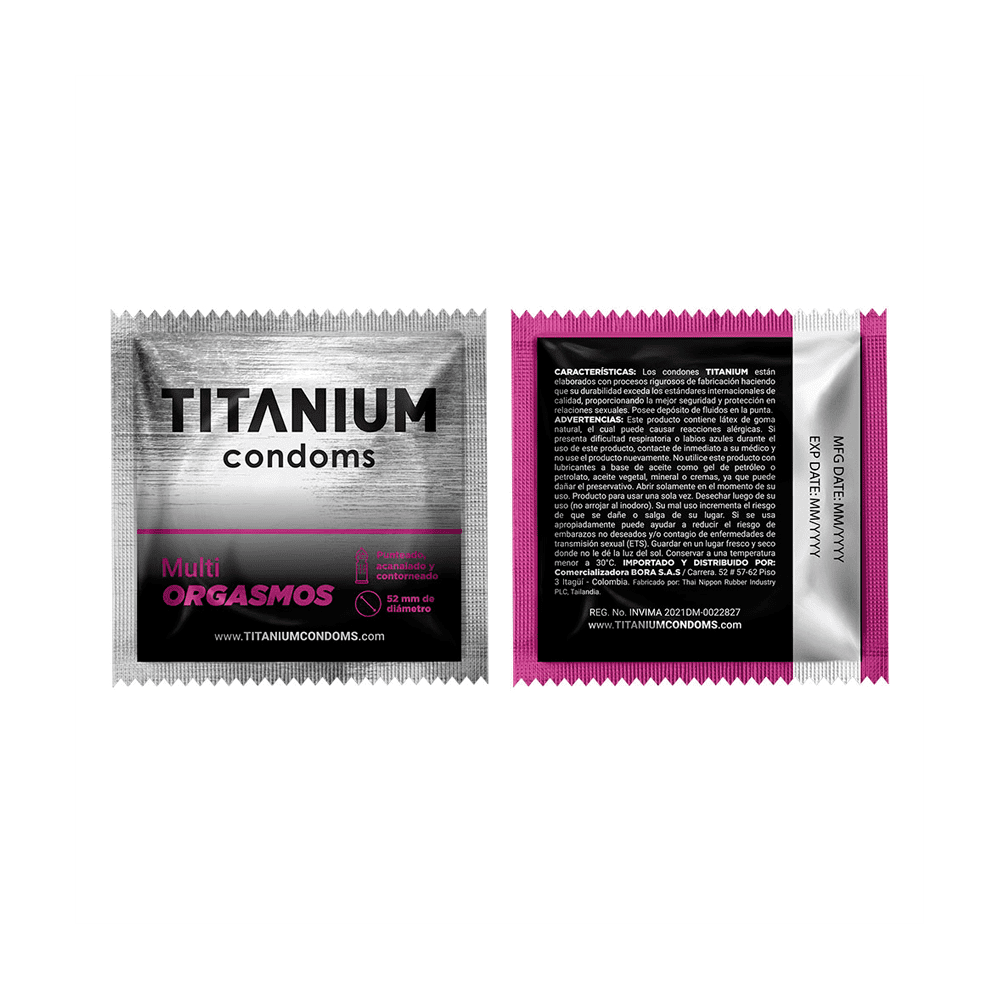 Condones Titanium Multiorgasmos x 3 Unidades