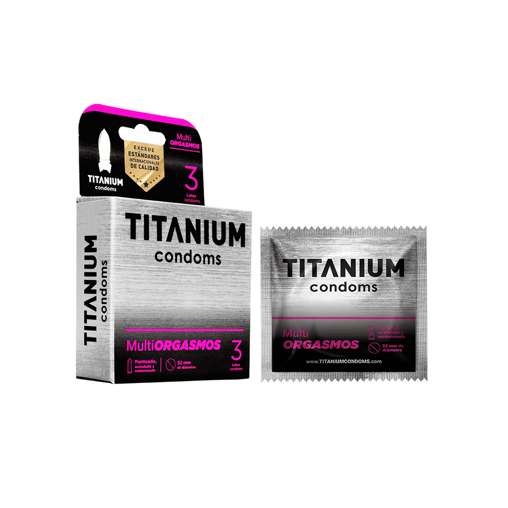 Condones Titanium Multiorgasmos x 3 Unidades