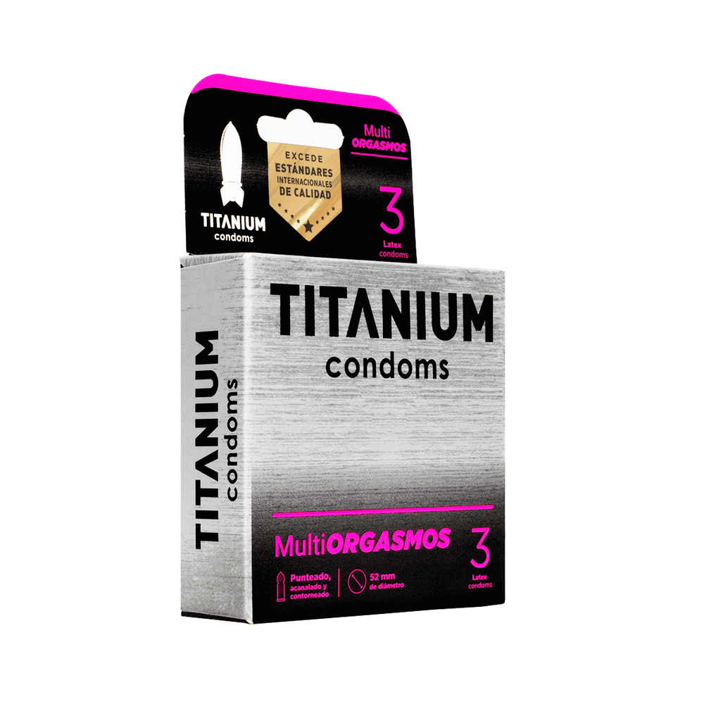 Condones Titanium Multiorgasmos x 3 Unidades