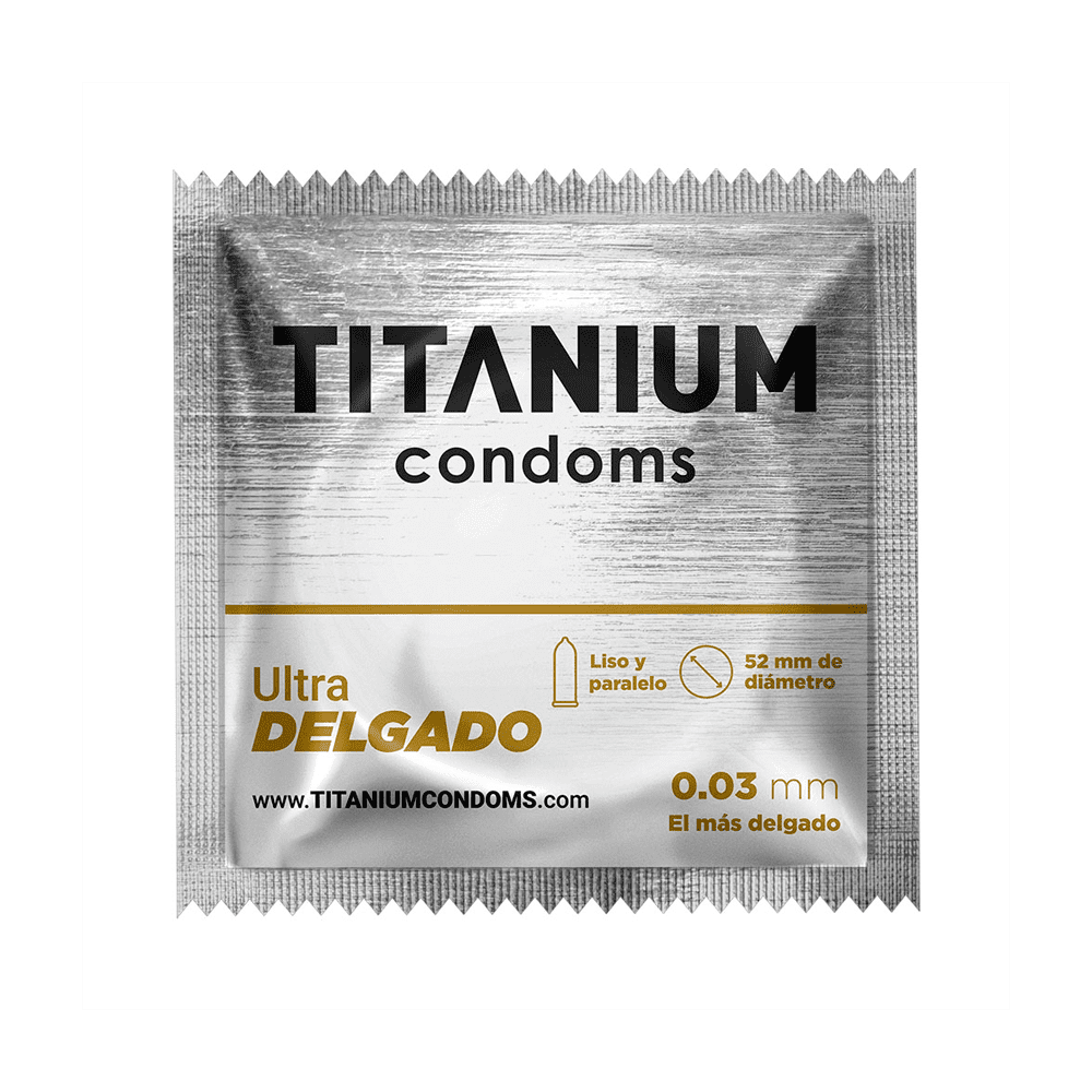 Condones Titanium Ultra Delgado x 3 Unidades